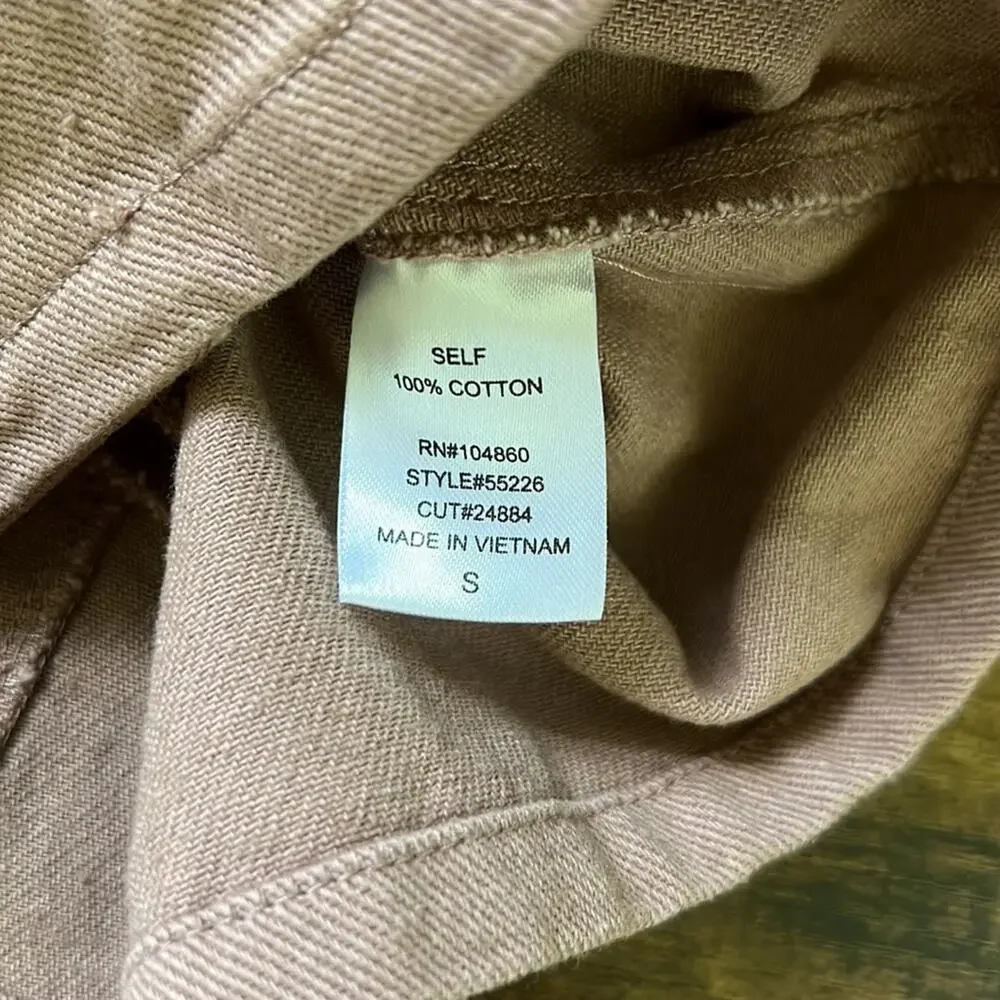 Chloe & Katie Tan Brown Tortoise Button Down Mini Skirt